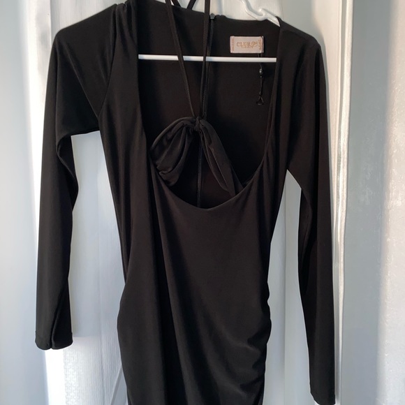 Club L London Black Cutout Midi Dress With Bra Detail - Picture 4 of 5